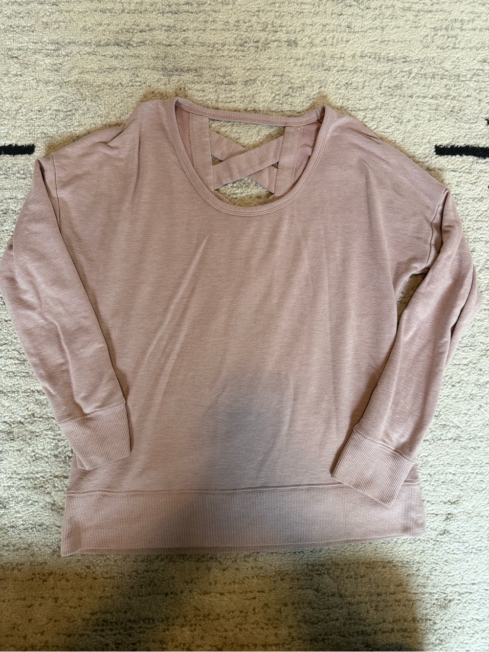 Balance Collection Mauve Crisscross Back Pullover